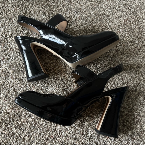 New Sam Edelman Women's Jildie Slingback Patten Leather Mary Jane Heel Size 9.5 - Picture 3 of 11